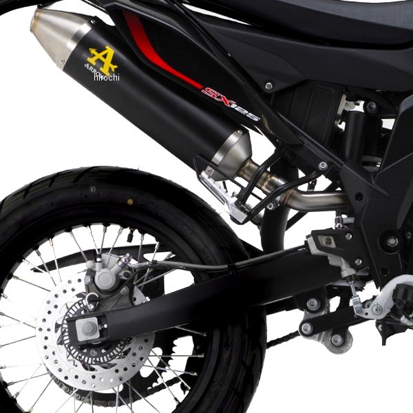 スリップオンマフラー THUNDER 21年-22年 Aprilia RX125 アルミダーク/ステンエンド