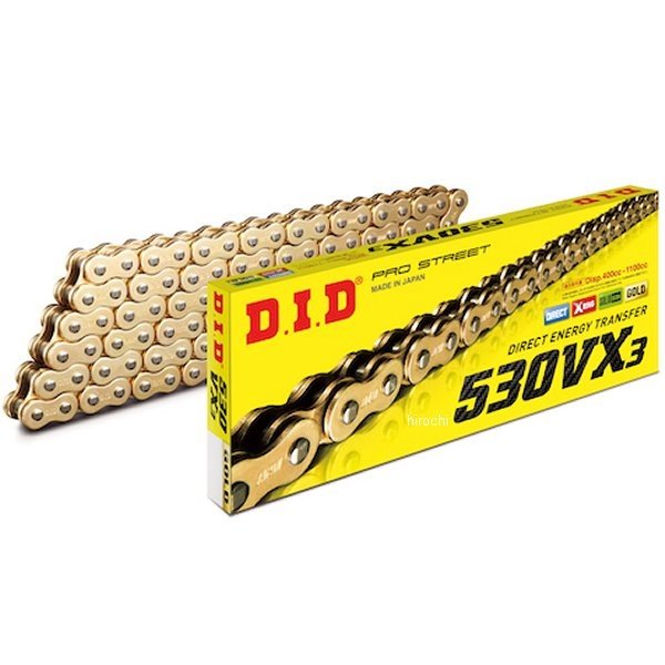 チェーン 530VX3 VXシリーズ Xリング ゴールド カシメ