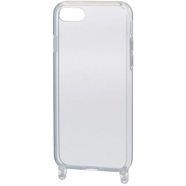 iPhoneSE3/SE2/8/7用ハイブリッドケース ショルダーストラップホール付き クリア