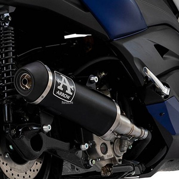 スリップオンマフラー URBAN 触媒無し 21年-22年 XMAX250 アルミダーク/ブラックステンレスエンド