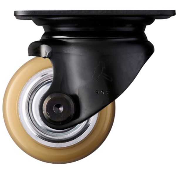 5401SBAU50 低床式プレートキャスター 低床式プレートキャスター 自在 車輪径50mm ウレタン車輪