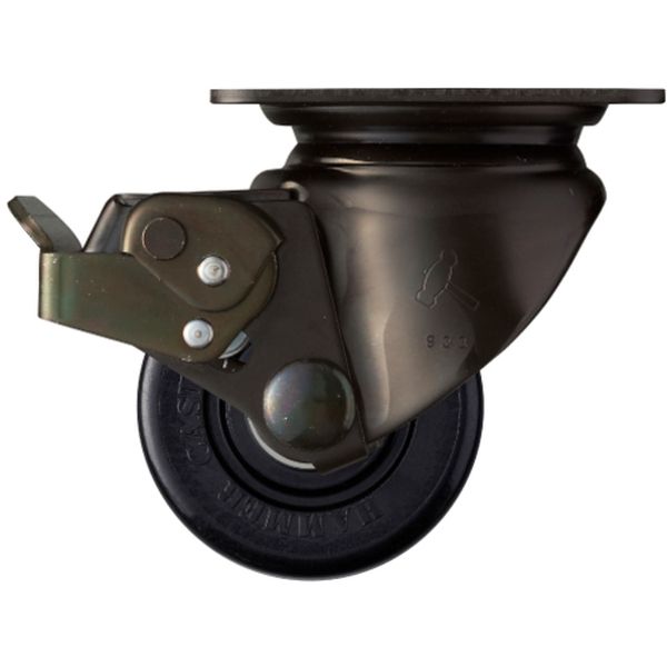 低床式重荷重用キャスター 低床式重荷重用キャスター 自在(ストッパー付) 車輪径75mm ナイロン車輪