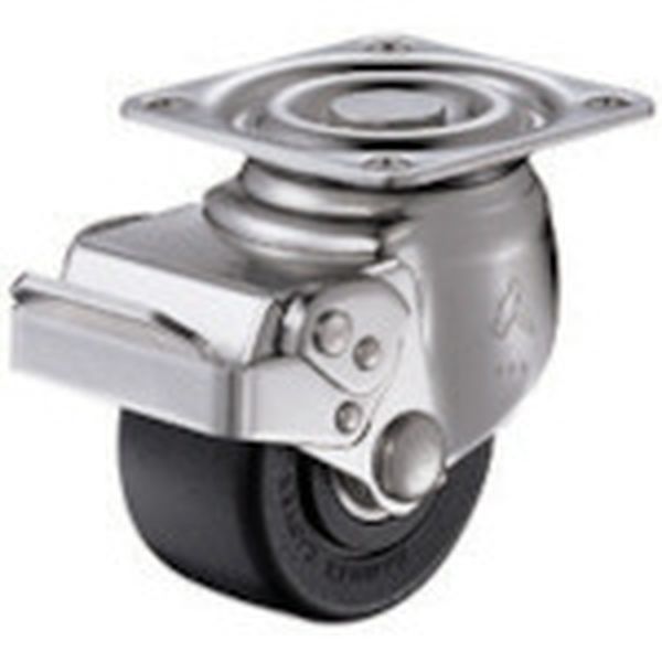 545S0SNRB65 オールステンレス低床重荷重用旋回式ナイロン車輪(ボールベアリング)65mm SP付