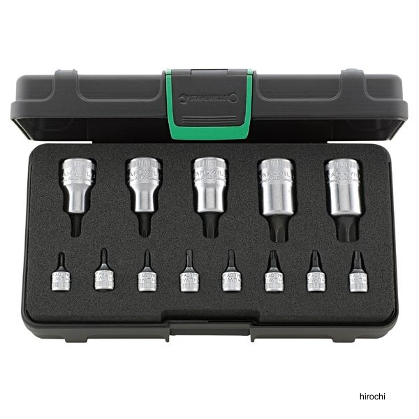 STAHLWILLE 13点組 1/4+1/2SQヘクスローブソケットセット ケース付