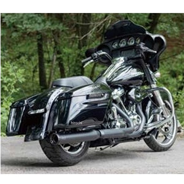 スウィンドラー スリップオンマフラー 2-1 ハーレー ツーリングファミリー 17-25 ブラック