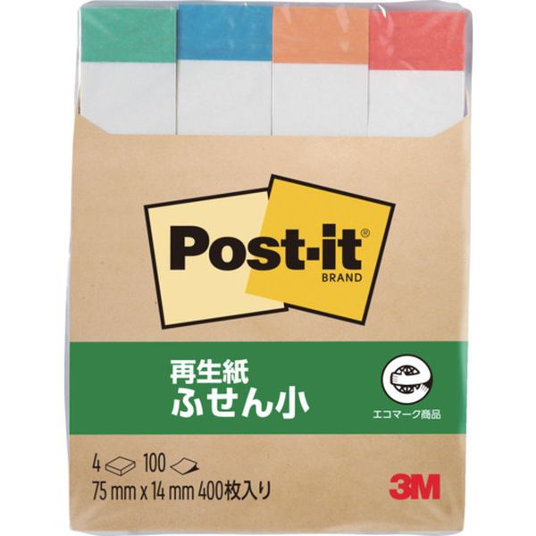 560RPR 542-1390  ポスト・イット 75X14mm 100枚X4パッド レインボー