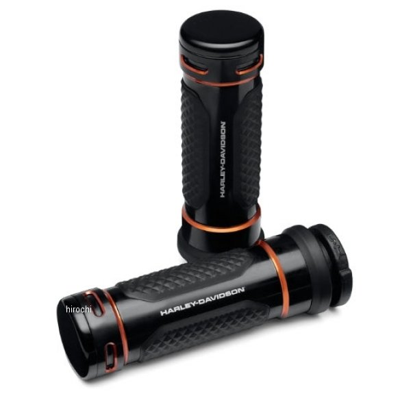 グリップ ADVERSARY ツーリング、ソフテイル 黒/オレンジ 56100544