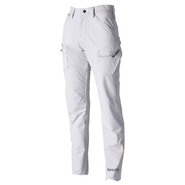 TS 4D エコダブルクロスレディースカーゴパンツ シルバーグレー