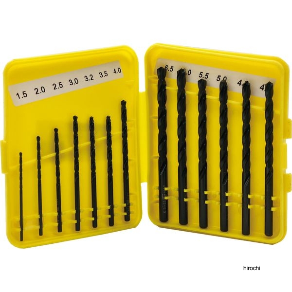 SIGNET 13点組 HSSドリルセット ミリサイズ 1.5-6.5mm ケース付