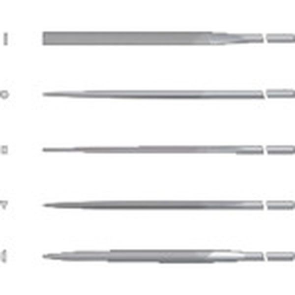精密鉄鋼ヤスリ中目セット  (5本入)