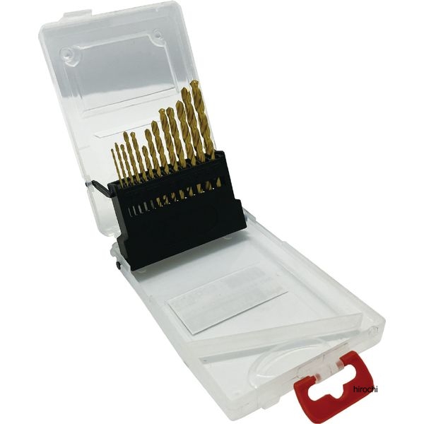 SIGNET 13本組 TiNコート HSSストレートドリルセット 1.5～6.5mm ケース付