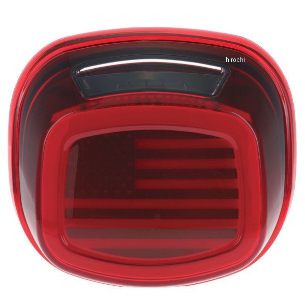 Kuryakyn Tracer LEDテールランプ 米国旗 ライセンス灯あり 99以降 ハーレー 赤