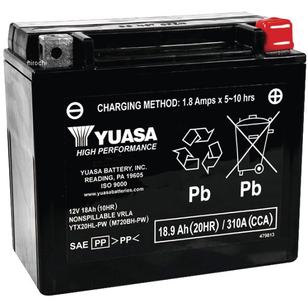 メンテナンスフリーバッテリー YTX20HL-PW