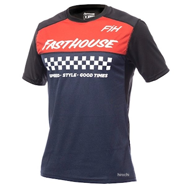 MTB ユース アロイメサ ショートスリーブ ジャージ ヒーサーレッド/ネイビー YLサイズ