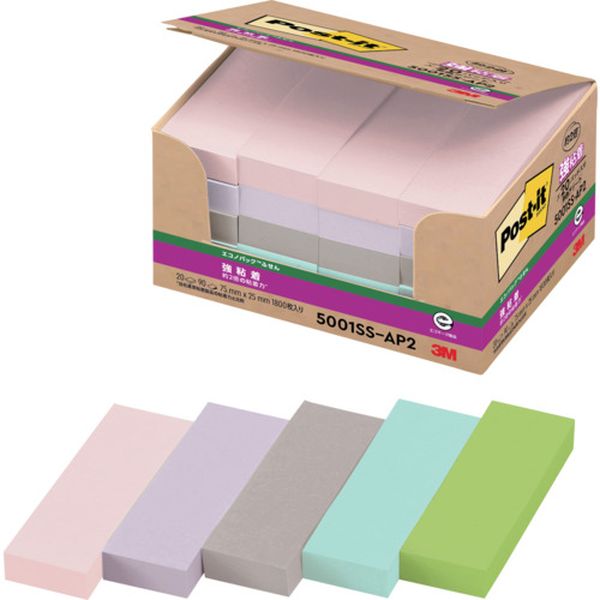 5001SSAP2  ポスト・イット(R) エコノパック 強粘着ふせん 再生紙