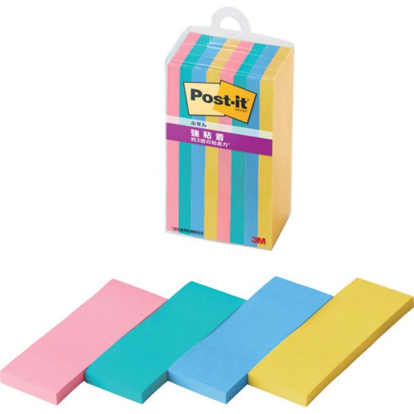 500SSMC3N 607-2412  ポスト・イット 強粘着ふせん マルチカラー3