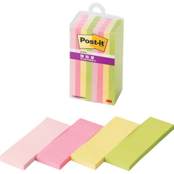 500SSMC4N 607-2406  ポスト・イット 強粘着ふせん マルチカラー4