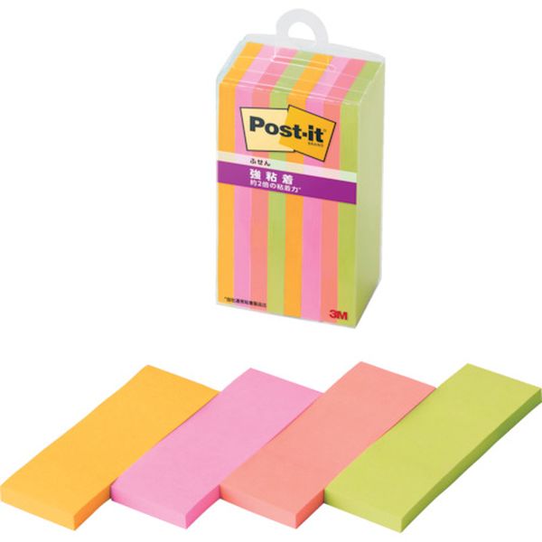 500SSMC6N 607-2438  ポスト・イット 強粘着ふせん マルチカラー6