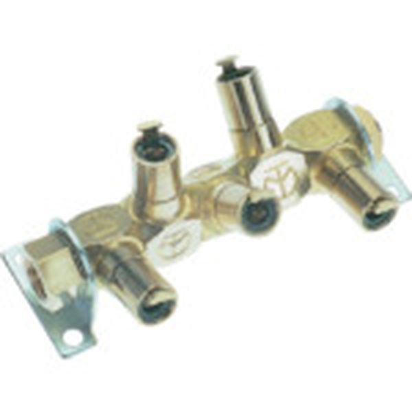 5MK106 808-3633 エア分岐管 フリージョイント3 5WAY 適用チューブ6mm ネジサイズRc1/4