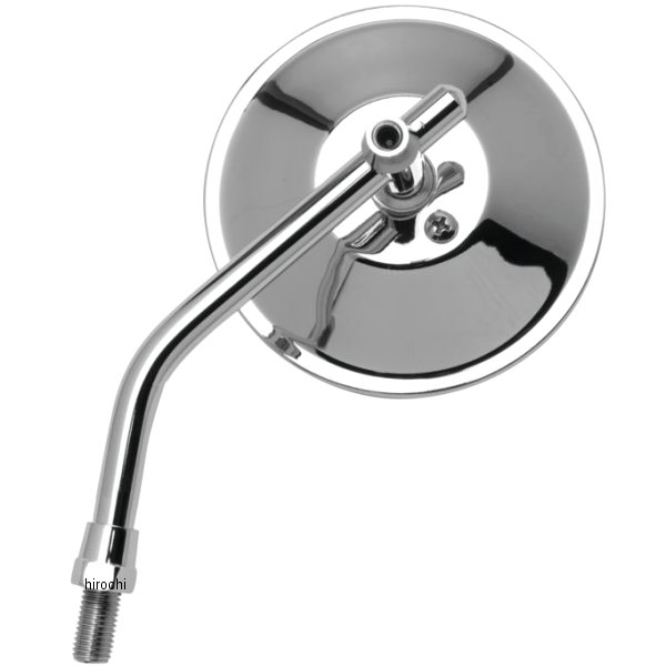  4インチ 調節可能 ラウンドミラー 10mm クローム