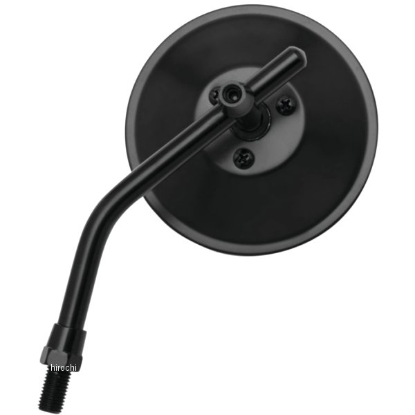 4インチ 調節可能 ラウンドミラー 10mm 黒