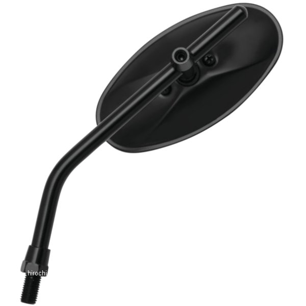 調節可能 オーバルミラー 10mm 黒