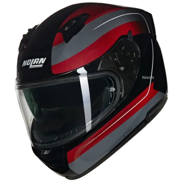 フルフェイスヘルメット N606 ERMETICO 黒/赤/グレー 345 XLサイズ