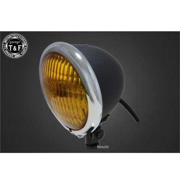 4.5インチベーツライト メッキ/マットブラック/イエローレンズ+ステーB ドラッグスター1100クラシック