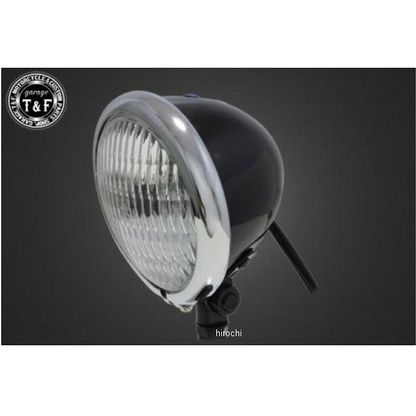 4.5インチベーツライト メッキ/ブラック/クリアーレンズ+ステーC SR400