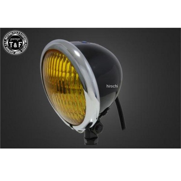 4.5インチベーツライト メッキ/ブラック/イエローレンズ+ステーD スティード400(VLS)