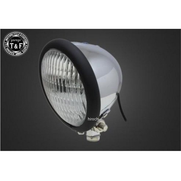 4.5インチベーツライト マットブラック/メッキ/クリアーレンズ+ステーE 250TR