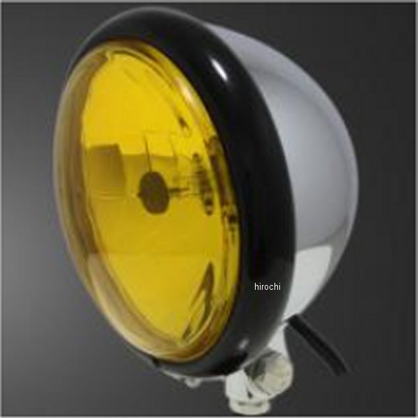 5.75インチベーツライト ブラック/メッキ/イエローレンズ+ステーE 250TR
