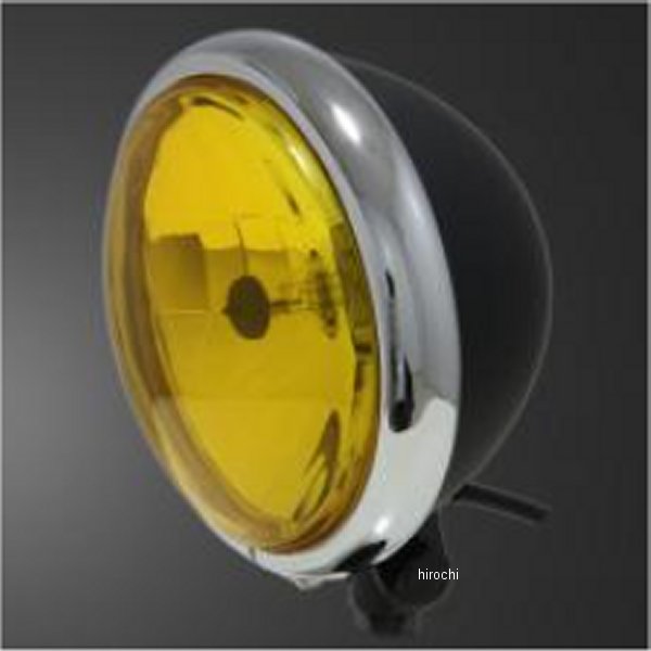 5.75インチベーツライト メッキ/マットブラック/イエローレンズ+ステーA ドラッグスター1100
