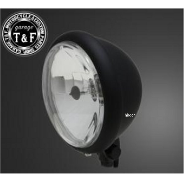 5.75インチベーツライト オールマットブラック/クリアーレンズ+ステーB ドラッグスター400クラシック