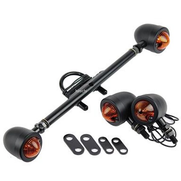 ダウンマウントウインカーキット ロング スモールバレット SR500、SR400 黒