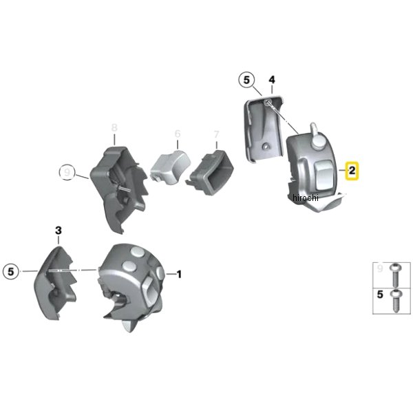 61317698424 グリップヒーターコンビ S/W RH
