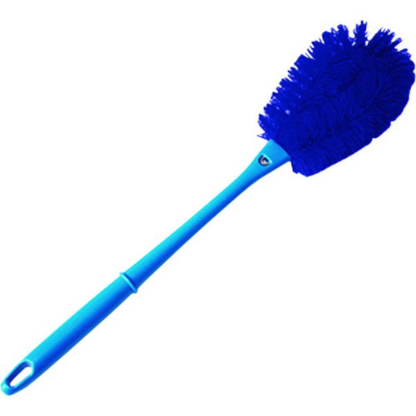 バーキュート柄付たわしMサイズソフト青 柄(青)BCTABH-MSB