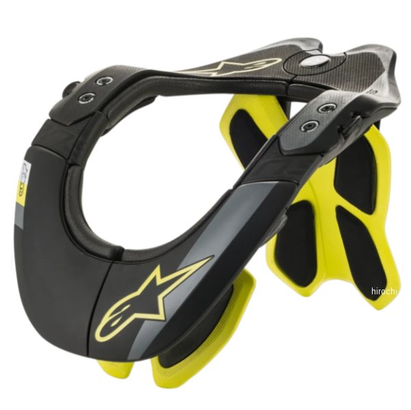 ネックサポート BNS TECH2 黒/蛍光黄 XS/S/Mサイズ