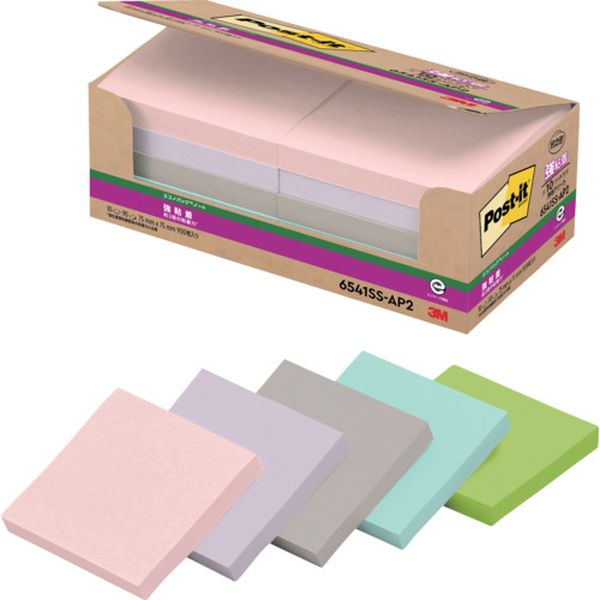 6541SSAP2  ポスト・イット(R) エコノパック 強粘着ノート 再生紙