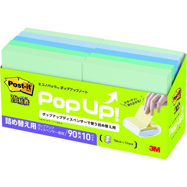 6541SSPOPAPF  ポスト・イット エコノパック 強粘着ポップアップノート詰め替え用