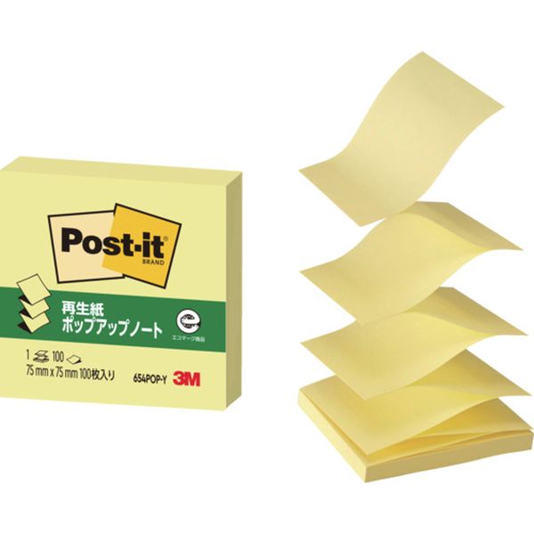 654POPY 829-1071  ポスト・イット ポップアップノート詰替用 イエロー