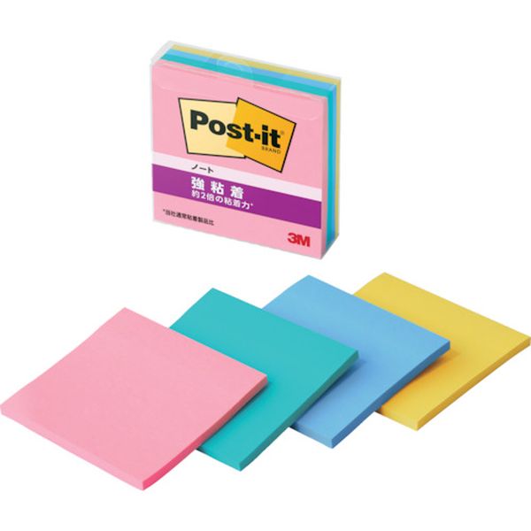 654SSMC3 607-0917  ポスト・イット 強粘着ノート マルチカラー3