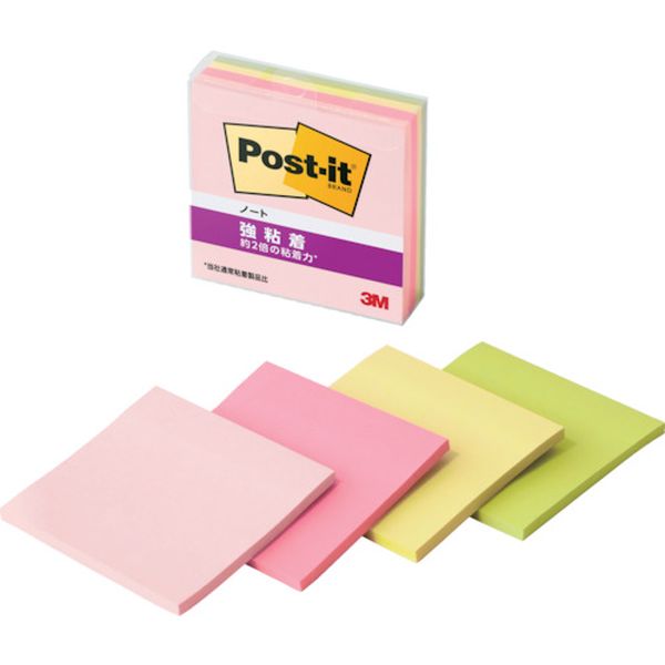 654SSMC4 607-0924  ポスト・イット 強粘着ノート マルチカラー4