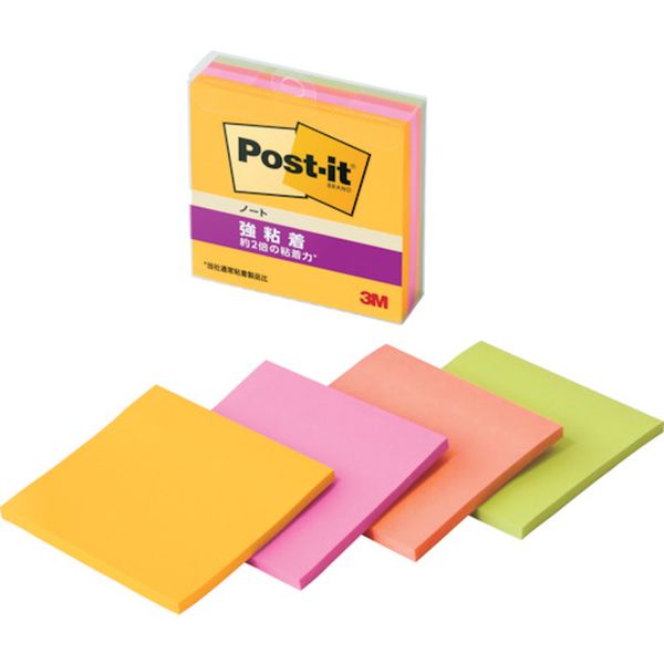 654SSMC6 607-2443  ポスト・イット 強粘着ノート マルチカラー6