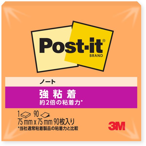 654SSVO  ポストイット(R) 強粘着ノート  バイタルオレンジ