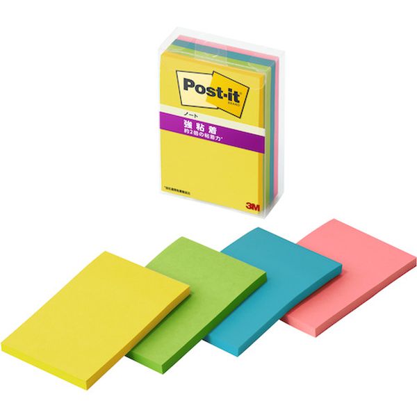 656SSMC8N 607-2394  ポスト・イット 強粘着ノート マルチカラー8