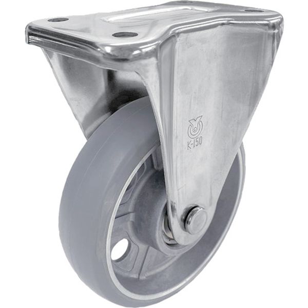 プレート式 固定 ステンレスキャスター アルティメットウレタン 車輪径150mm Jタイプ SUS-K2型
