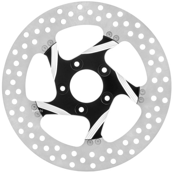 ブレーキローター 11.8インチ フロント左 08年-22年 ハーレー FLH 黒