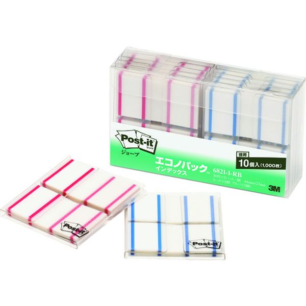 68211RB  まとめ買い ポスト・イット インデックス 44X23mm 500枚X2色