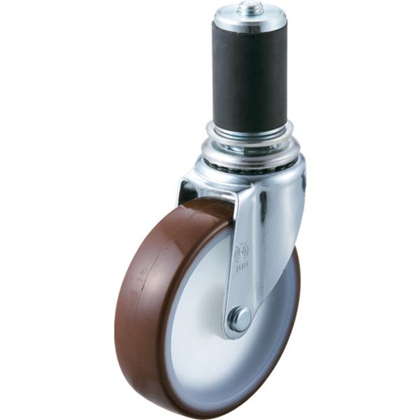 差込式 自在 ステンレスキャスター ウレタン 車輪径125mm  Eタイプ SUS-ETF型 パイプ径35